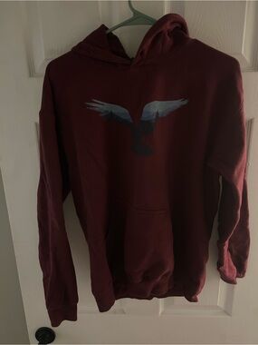 Gildan Maroon Hoodie with Eagle Silhouette
